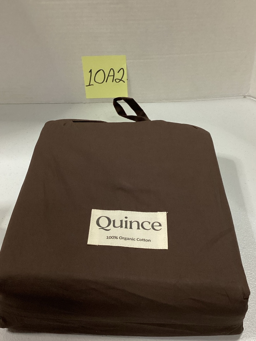 Quince Organic Cotton Duvet Cover Set in Brown